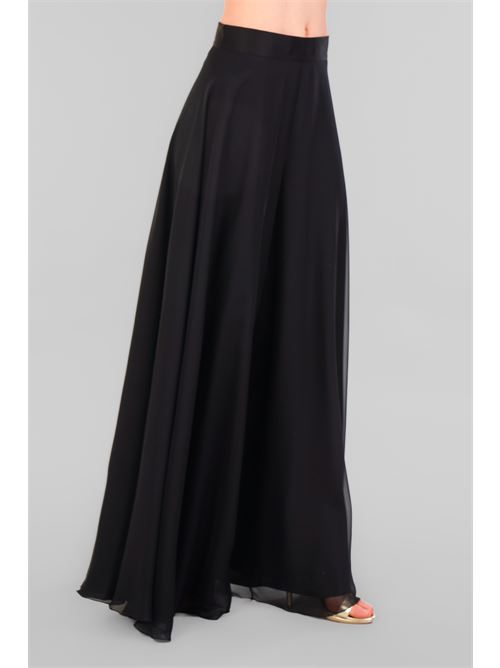 Pantalone in chiffon doppiato D'Andrea collection | 25045NERO
